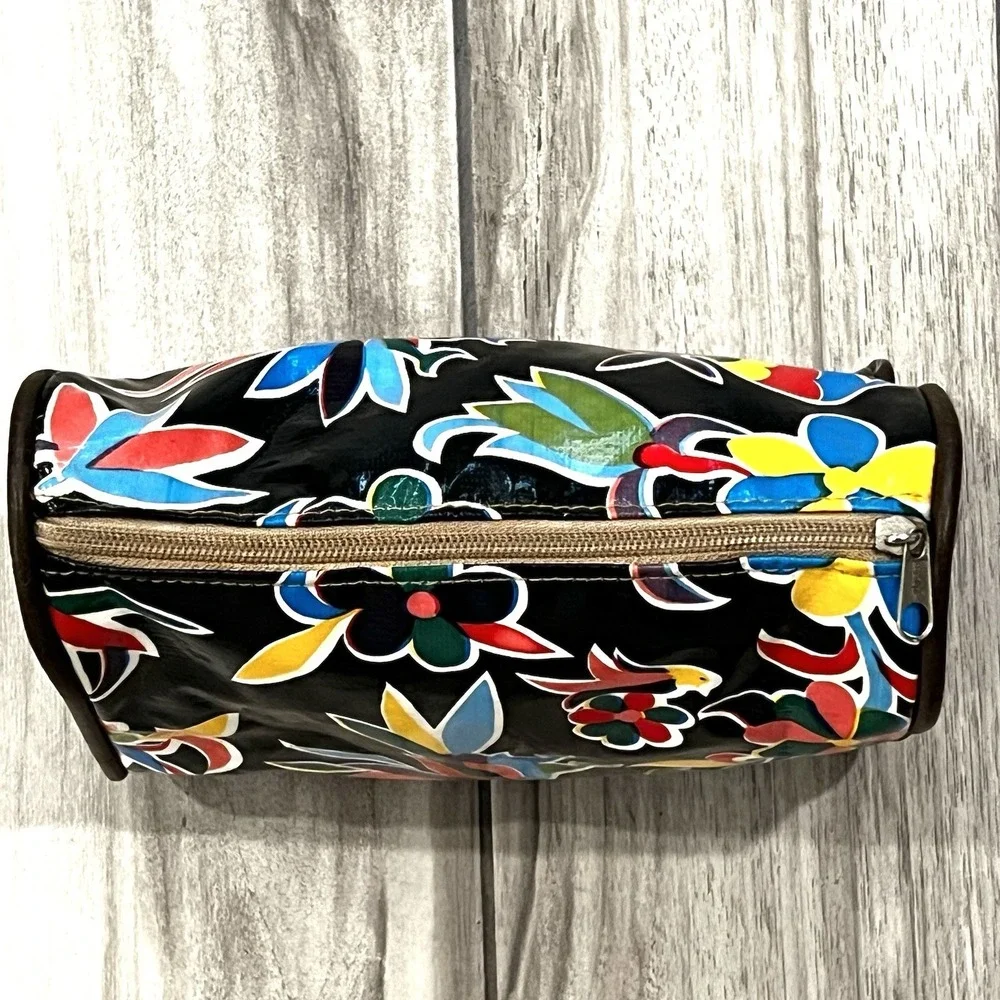 NWOT Consuela Diego & Mona Leopard Oilcloth Travel Makeup Bag Rare Retired